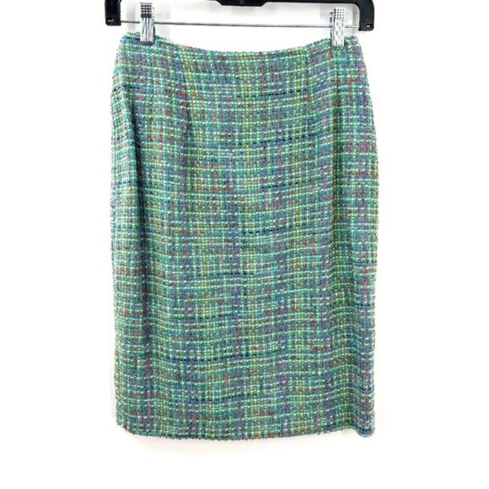 vintage Lew Magram collection pencil skirt tweed pastel lined made in‎ USA 2